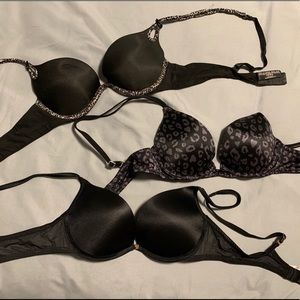 Black VS Push Up Bras